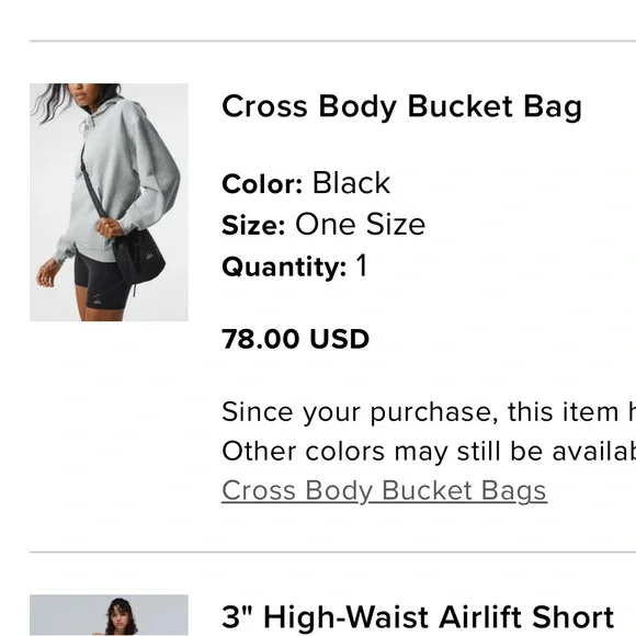 ALO Yoga Black Drawstring Bag - Picture 8 of 8